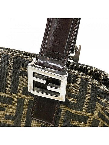 Fendi Silver Canvas Handbag (view 2)