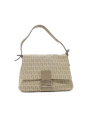 Fendi Beige Canvas Shoulder Bag (view 1)