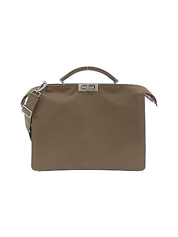 Fendi Beige Brown Nylon Handbag (view 1)