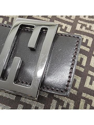 Fendi Beige Canvas Shoulder Bag (view 2)