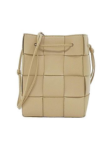 Bottega Veneta Beige Beige Brown Leather Shoulder Bag (view 1)