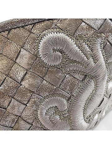 Bottega Veneta Silver Leather Shoulder Bag (view 2)