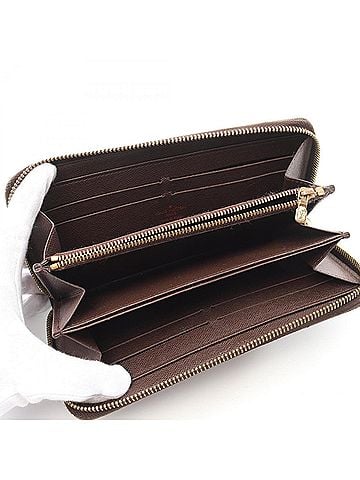 Louis Vuitton Brown Coated Canvas Long Wallet (Bi-Fold) (view 2)