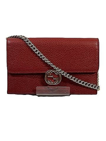 Gucci Red Color Leather Shoulder Bag (view 1)