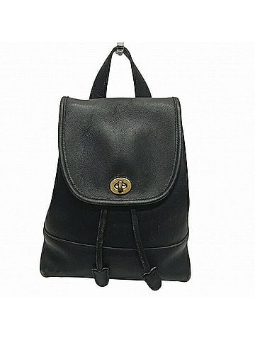 Coach Black Leather Backpack (view 1)
