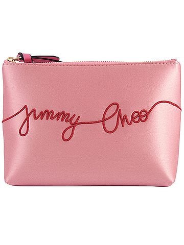 Jimmy Choo Pink Satin Pouch (view 1)