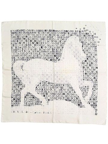 Hermès White Silk Scarf (view 1)