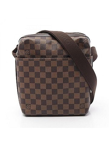 Louis Vuitton Brown Coated Canvas Leather Shoulder Bag (view 1)