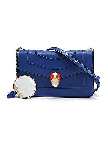 Bvlgari Blue Leather Shoulder Bag (view 1)