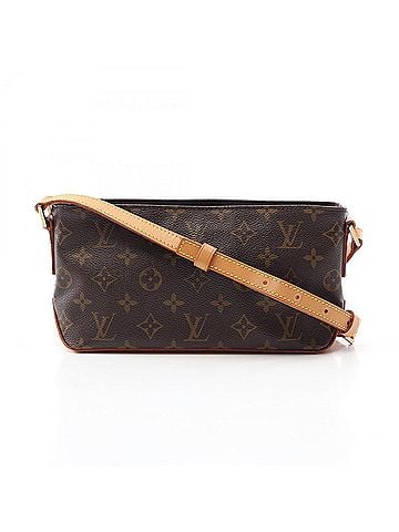Louis Vuitton Brown Coated Canvas Leather Shoulder Bag (view 1)