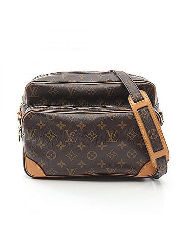 Louis Vuitton Brown Coated Canvas Leather Shoulder Bag (view 1)