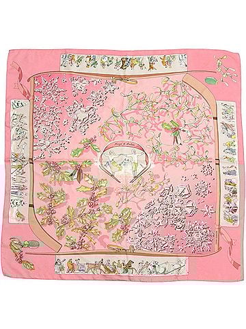 Hermès Multi-Color Pink Silk Scarf (view 1)