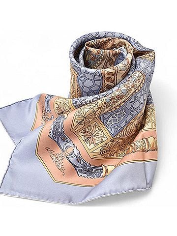 Hermès Light Blue Silk Scarf (view 2)