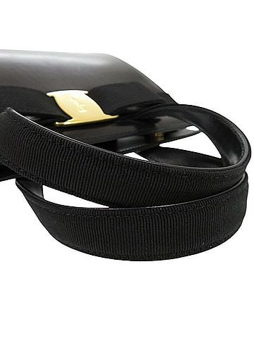 Salvatore Ferragamo Black Leather Handbag Shoulder Bag (view 2)
