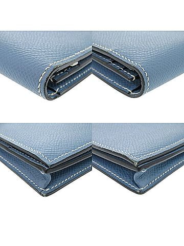 Hermès Blue Epsom Leather Long Wallet (Bi-Fold) (view 2)