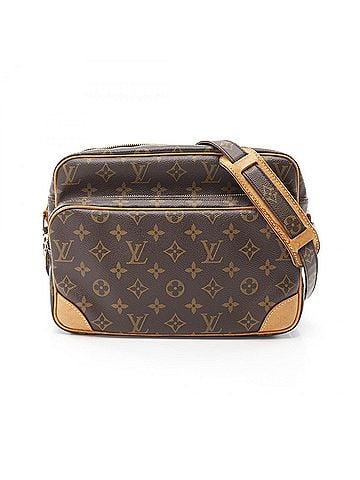 Louis Vuitton Brown Coated Canvas Leather Shoulder Bag (view 1)