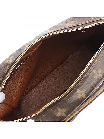 Louis Vuitton Brown Coated Canvas Leather Shoulder Bag (view 2)