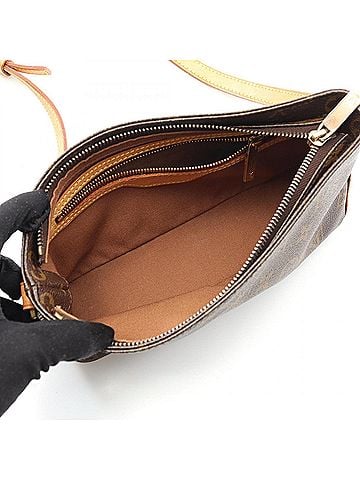 Louis Vuitton Brown Coated Canvas Leather Shoulder Bag (view 2)