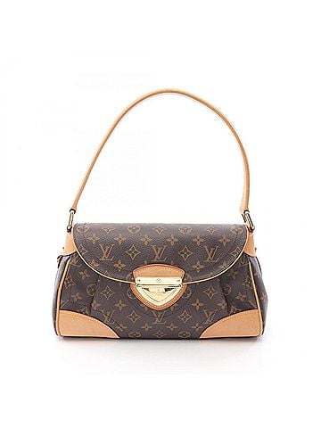 Louis Vuitton Brown Coated Canvas Leather Shoulder Bag (view 1)