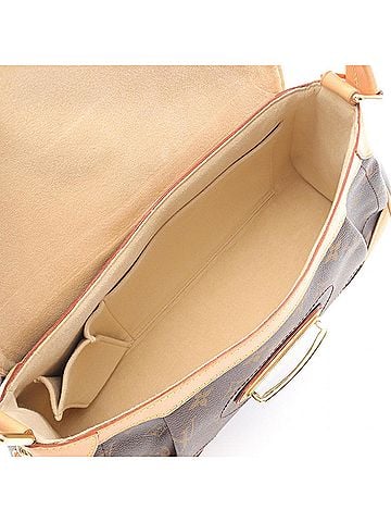 Louis Vuitton Brown Coated Canvas Leather Shoulder Bag (view 2)