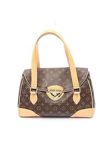 Louis Vuitton Brown Coated Canvas Leather Shoulder Bag (view 1)