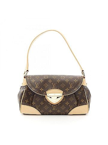 Louis Vuitton Brown Coated Canvas Leather Shoulder Bag (view 1)