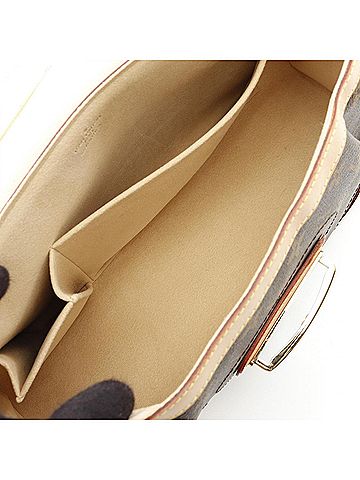 Louis Vuitton Brown Coated Canvas Leather Shoulder Bag (view 2)
