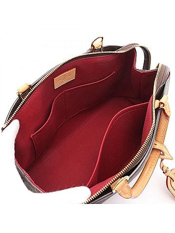 Louis Vuitton Brown Coated Canvas Leather Handbag (view 2)