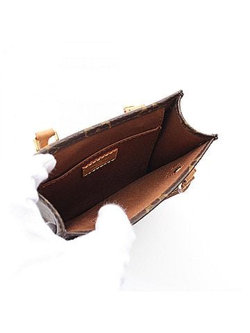 Louis Vuitton Brown Coated Canvas Leather Handbag (view 2)