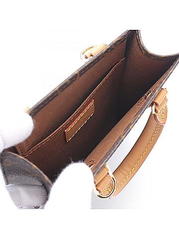 Louis Vuitton Brown Coated Canvas Leather Handbag (view 2)