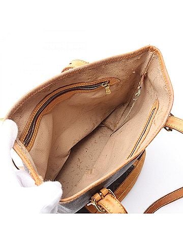 Louis Vuitton Brown Coated Canvas Leather Shoulder Bag (view 2)