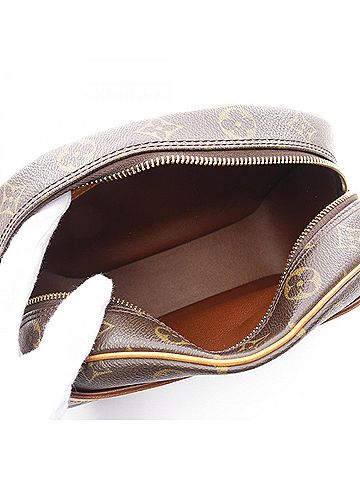 Louis Vuitton Brown Coated Canvas Leather Shoulder Bag (view 2)