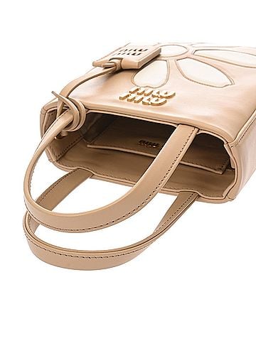 Miu Miu Beige Leather Handbag (view 2)