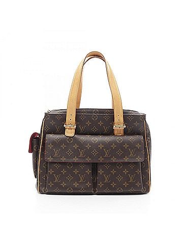 Louis Vuitton Brown Coated Canvas Leather Handbag (view 1)