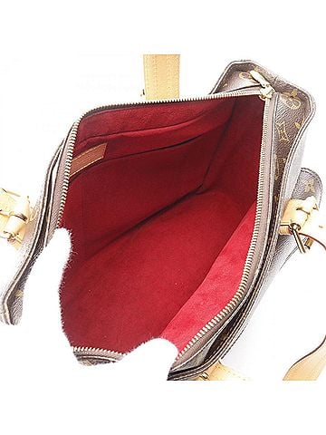 Louis Vuitton Brown Coated Canvas Leather Handbag (view 2)