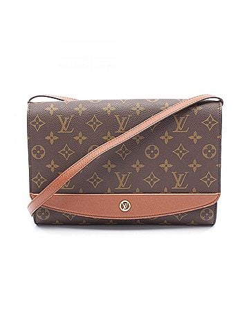 Louis Vuitton Brown Coated Canvas Leather Shoulder Bag (view 1)