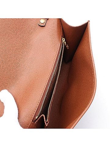 Louis Vuitton Brown Coated Canvas Leather Shoulder Bag (view 2)