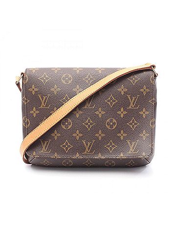 Louis Vuitton Brown Coated Canvas Leather Shoulder Bag (view 1)