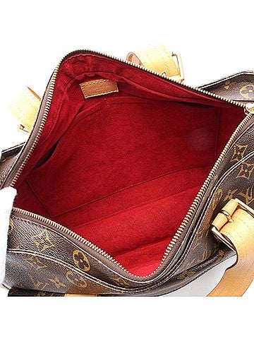 Louis Vuitton Brown Coated Canvas Leather Handbag (view 2)