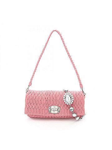 Miu Miu Pink Leather Shoulder Bag (view 1)