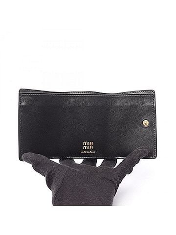 Miu Miu Black Patent Leather Wallet (Tri-Fold) (view 2)