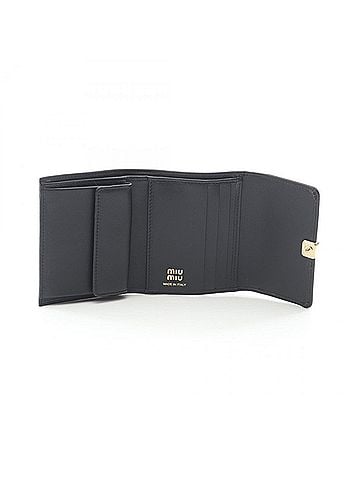 Miu Miu Black Leather Wallet (Tri-Fold) (view 2)