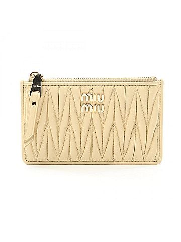 Miu Miu Beige Leather Card Case (view 1)