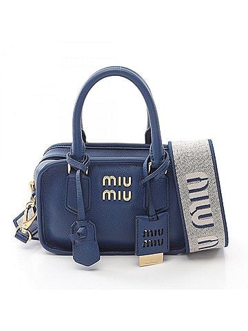 Miu Miu Blue Leather Handbag (view 1)