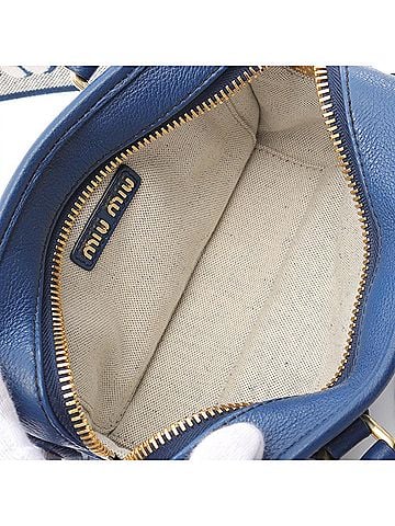 Miu Miu Blue Leather Handbag (view 2)