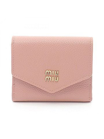 Miu Miu Pink Leather Wallet (Tri-Fold) (view 1)