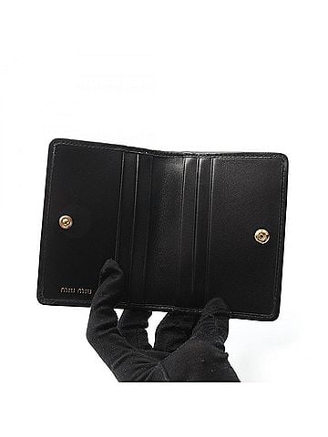 Miu Miu Black Leather Card Case (view 2)