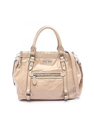 Miu Miu Beige Leather Handbag (view 1)