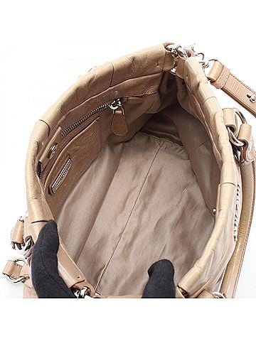 Miu Miu Beige Leather Handbag (view 2)