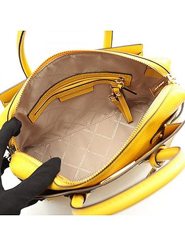 Michael Kors Yellow Leather Handbag (view 2)